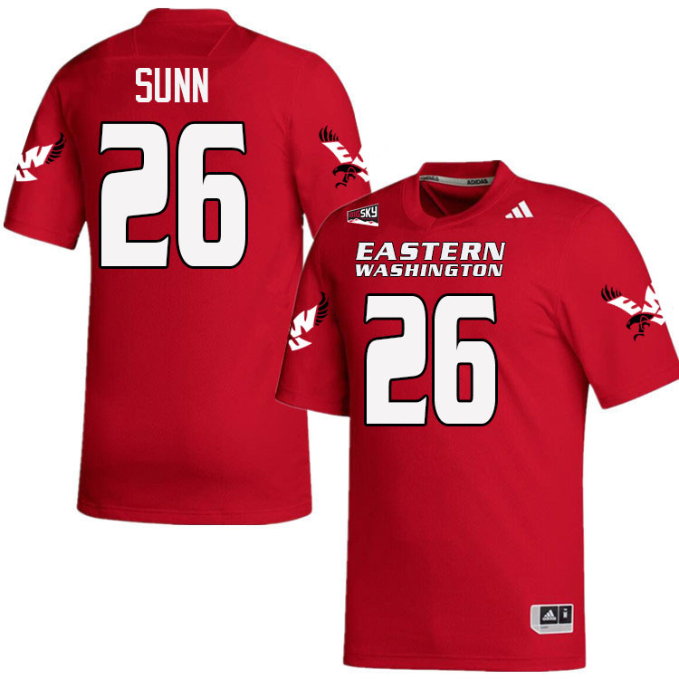 Eastern Washington Eagles #26 Read Sunn College Football Jerseys,Uniforms Stitched-Red
